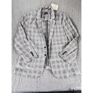 Untuckit Mens Tarlant Blazer Jacket Coat Blue Size 44R